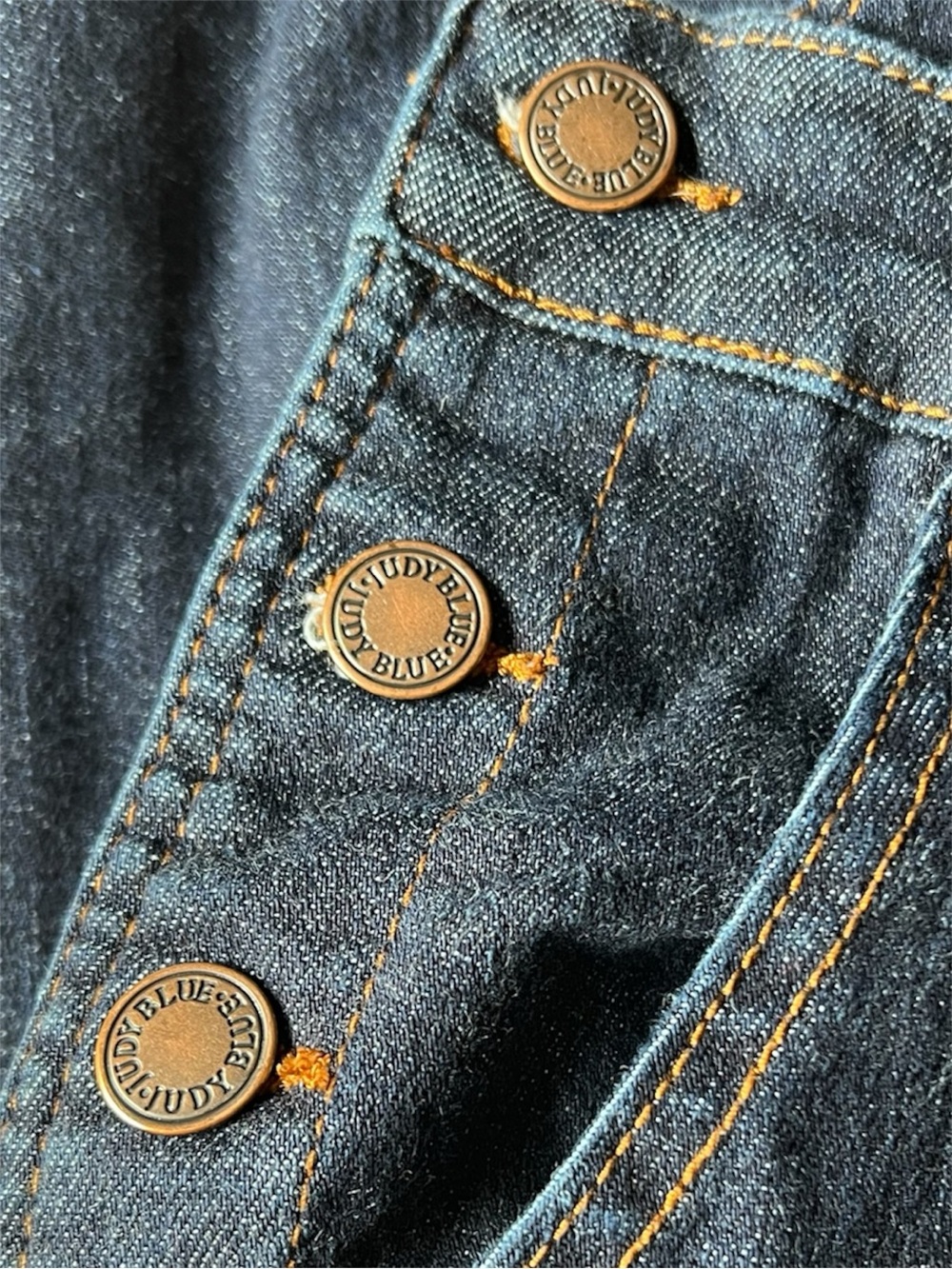 Judy Blue Dark Wash Denim Overalls - Classic Blue Bib With Pocket Size XL (12) - Picture 6 of 11